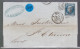 Un  Timbre  Napoléon III N° 14  20 C Bleu  Lettre Départ  Marseille   Pc 1896    Année  1862  Destination   St -Etienne - 1849-1876: Classic Period