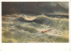 Navigation Sailing Vessels & Boats Themed Postcard Russia Ship In Storm Painting - Segelboote