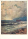 Navigation Sailing Vessels & Boats Themed Postcard Russia Large Sail Ship In Harbour - Sailing Vessels