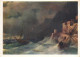 Navigation Sailing Vessels & Boats Themed Postcard Russia Painting Sail Ships In Storm - Sailing Vessels