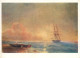 Navigation Sailing Vessels & Boats Themed Postcard Russia Painting Moored Sail Ships And Boarding Party - Veleros