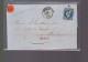 Un  Timbre  Napoléon III N° 14  20 C Bleu  Lettre  Cachet Roubaix   1857  Destination  Paris - 1853-1860 Napoleone III