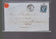 Un  Timbre  Napoléon III N° 14  20 C Bleu  Lettre  Cachet Roubaix   1857  Destination  Paris - 1853-1860 Napoleon III