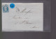 Un  Timbre  Napoléon III N° 14  20 C Bleu  Lettre  Cachet  Joyeuse    1862  Destination  St- Etienne - 1862 Napoléon III.