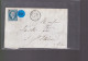 Un  Timbre  Napoléon III N° 14  20 C Bleu  Lettre  Cachet  Joyeuse    1862  Destination  St- Etienne - 1849-1876: Klassieke Periode