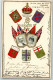 13969205 - Coronation Postcard Serie 608 II  Wappen  Fahnen Adel - Autres & Non Classés