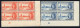 BRITISH EMPIRE, 1946 PEACE ISSUE, 5 DIFFERENT PLATE BLOCK SETS, MLH - Kenya, Uganda & Tanzania