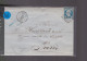 Un  Timbre  Napoléon III N° 14     20 C Bleu  Lettre  Cachet Rouen     1860    Destination   Paris - 1853-1860 Napoléon III