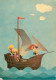 Navigation Sailing Vessels & Boats Themed Postcard Hungary Cartoon Sailing Ship - Sailing Vessels