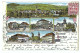 32423 - Litho Souvenir De Belfaux Multivues  + Cachet Linéaire Belfaux-Village 1907 - Autres & Non Classés