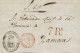 D.P. 14. 1854. Frontal De Benavente A Zamora. Marca Nº 20N Y 9R. Rarísima. Posiblemente única Pieza Conocida. - ...-1850 Prephilately