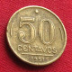 Brazil 50 Centavos 1951 Brasil Bresil Brazilie Brasile W ºº - Brazil