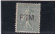 FRANCE - TYPE SEMEUSE  - FM - N° 3 - 15 C VERT-OLIVE - VARIETE - MOTIFS ENTRE F & M - NEUF TRACE DE CHARNIERE - Military Postage Stamps