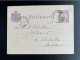 NETHERLANDS 1881 POSTCARD HILVERSUM TO AMSTERDAM 01-03-1881 NEDERLAND BRIEFKAART MAAND AANDUIDING ANDERSOM - Postal Stationery