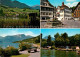 12856102 Sarnen Ansicht Mit Ramersberg Dorfplatz Brunnen Seeanlage Campingplatz  - Other & Unclassified