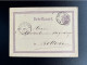 NETHERLANDS 1876 POSTCARD WILLEMSTAD TO ROTTERDAM 19-05-1876 NEDERLAND BRIEFKAART - Interi Postali