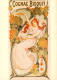 CPM-Affiche Publicité Cognac Bisquit - Art Nouveau Style Mucha** Imp. Champenois*TBE - Advertising
