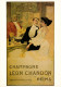 CPM-Affiche Publicité CHAMPAGNE LÉON CHANDON Reims- Art Nouveau *Couple - Femme élégante -Robe Sup - Éventail*TBE - Advertising