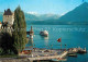 12790512 Oberhofen Thunersee Schloss Und Schiffsanlegestelle Mit Bluemlisalp Und - Other & Unclassified