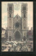 CPA Chalon-sur-Saône, Eglise Saint-Vincent Et Marché  - Autres & Non Classés