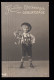 Kinder-AK Geburtstag: Junge In Lederhose Mütze Blumen, Zensur WÜRZBURG 8.11.1915 - Sonstige & Ohne Zuordnung