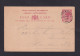 1896 - 3 C. Ganzsache (P 13) Ab Singapore Nach London - Straits Settlements