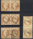 N° 13A - 4 Paires Obl - Sans Aminci, Nuances Différentes - 1853-1860 Napoleone III