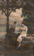 Postcard - 1920/30 - 9x14 Cm. | Fancy. A Love Affair, Eye To Eye. - Written In Greek On The Back. * - Women