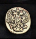 Grosse Bague Chevalière Bronze Laiton Sceau Blason Russe Russie Armoiries Urss - Autres & Non Classés