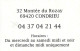 *Carte Visite Restaurant - Les Terrasses Du Rozay à Condrieu (69) - Visitekaartjes