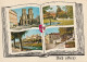 CE21 -(32) AUCH  - CARTE COULEURS MULTIVUES : JARDIN D ' ORTHOLAN , CATHEDRALE SAINTE MARIE , HOTEL DE VILLE  -  2 SCANS - Auch