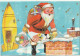 CE 32- " JOYEUX NOEL " - CARTE SYSTEME POP UP - PERE NOEL AVEC FUSEE ET JOUETS - ILLUSTRATEUR  RAINAUD - Santa Claus