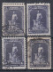 Turkey / Türkei 1929 ⁕ Gray Wolf (Bozkurt) 6 K. Mi.888 ⁕ 4v Used - Used Stamps