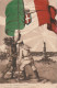 BE6 - " T' ALZA , T' IMPENNA E SVENTOLA , O TRICOLOR STENDARDO " G. PRATI - CARTE PATRIOTIQUE ITALIE - ILLUSTRATEUR - War 1914-18
