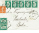 Tarifs Postaux Etranger Du 01-04-1924 (09) Pasteur N° 170 10 C. X 7 + 5 C. Semeuse Orange  Lettre 20 G. Recette Alsace L - 1922-26 Pasteur