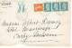 Tarifs Postaux Etranger Du 01-04-1924 (18) Pasteur N° 176 50 C. X 3 + Semeuse 5 C. Orange  Lettre 60  G. 05-04-1924 - 1922-26 Pasteur