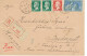 Tarifs Postaux Etranger Du 01-04-1924 (27) Pasteur N° 171 15 C.x 2 + Pasteur N° 175 45 C. + Arts Déco 75 C. Lettre Recom - 1922-26 Pasteur