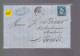 Un  Timbre  Napoléon III   N°  14     20 C Bleu   Sur  Lettre   Départ Bordeaux    1858   Destination    Paris - 1849-1876: Klassik