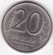 Russie 20 Roubles 1993 Moscou , En Acier Recouvert Cupronickel, , Magnétique, Y# 314a - Russland