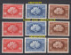 HUNGARY STAMPS - 1949 UPU ANNIVERSARY VARIANTS OF SET COMPLETE,  MLH - Ongebruikt