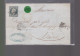 Un  Timbre  Napoléon III   N°  14     20 C Bleu   Sur  Lettre   Mulhouse  1854  Destination Paris  Pc  2199 - 1849-1876: Classic Period