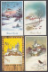 117838/ Paysages Avec Oiseaux, Lot De 4 Cartes - New Year