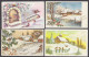 117842/ Paysages Avec Oiseaux, Lot De 4 Cartes - Nieuwjaar