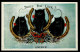 Ref 1645 - Novelty Pull Out Postcard - 3 Black Cats For Luck - Limerick Ireland - Limerick