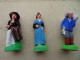 3 Santons  Signe Maurel   Les Beaux Hauteur 7 Cm - Santons