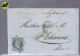 Un  Timbre  Napoléon III   N°  14   20 C Bleu  Sur Lettre Départ Lyon    1855  Destination  St - Etienne - 1849-1876: Classic Period