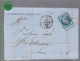 Un  Timbre  Napoléon III   N°  14   20 C Bleu  Sur Lettre Facture  Départ Lyon    1855  Destination  St - Etienne - 1849-1876: Klassik