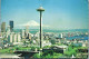 49998 - USA - Seattle , Space Needle And Mt. Rainier - Gelaufen 1976 - Seattle