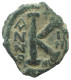 FLAVIUS JUSTINUS II 1/2 FOLLIS Antique BYZANTIN Pièce 5.9g/25mm #AA538.19.F.A - Byzantinische Münzen