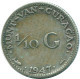 1/10 GULDEN 1947 CURACAO NEERLANDÉS NETHERLANDS PLATA #NL11843.3.E.A - Curacao